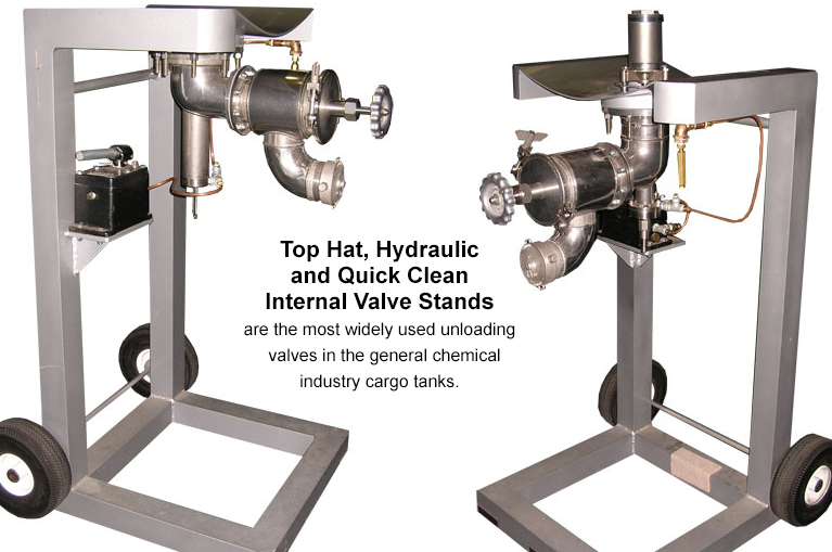 Carmel Engineering - Top Hat, Hydraulic and Quick Clean Internal Valve Stands